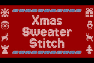 Adding Festive Charm with Xmas Sweater Stitch Font