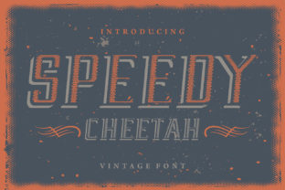 Speedy Cheetah: A Vintage Display Font for Crafters